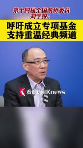 全国政协委员刘学俊：呼吁成立专项基金支持重温经典频道