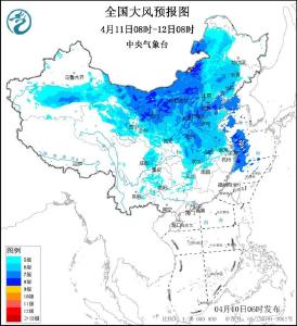 大风黄色预警：新疆青海甘肃内蒙古等地部分地区阵风可达8至10级