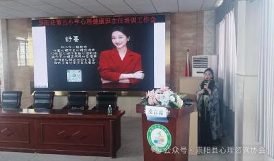 咸宁：阳光心灵，护航成长——崇阳县第五小学班主任心理培训