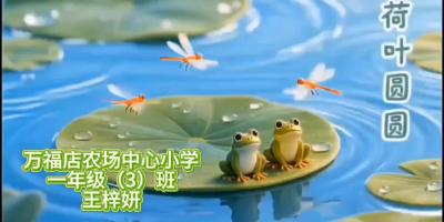 随州市-万福店农场中心小学-《荷叶圆圆》-王梓妍