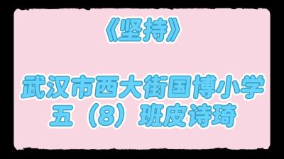 武汉市-西大街国博小学-《坚持》-皮诗琦