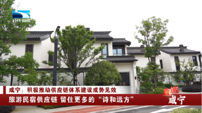 咸宁：旅游民宿供应链 留住更多的“诗和远方”