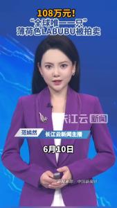 薄荷色LABUBU拍出108万天价！系“全球唯一一只”