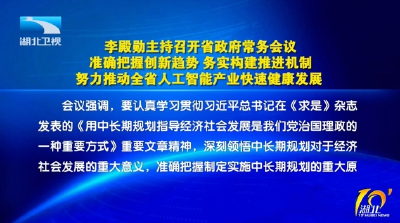 李殿勋主持召开省政府常务会议研究加快推进人工智能产业发展等工作