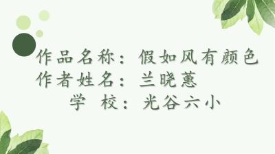 武汉市-光谷第六小学-《假如风有颜色》-兰晓蕙