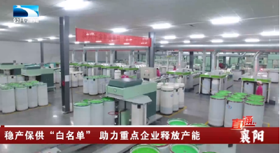 直通襄阳丨稳产保供“白名单” 助力重点企业释放产能