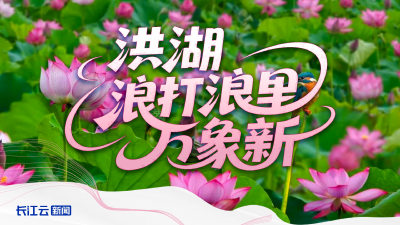 洪湖，浪打浪里万象新