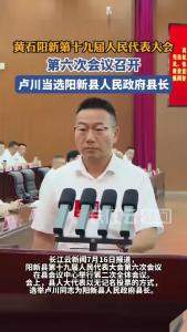 黄石阳新第十九届人民代表大会第六次会议召开 卢川当选阳新县人民政府县长