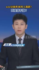 604分放弃本科上高职？到底值不值？