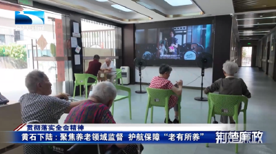 贯彻落实全会精神∣黄石下陆：聚焦养老领域监督 护航保障“老有所养”