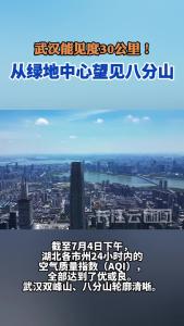 武汉能见度30公里！从绿地中心望见八分山