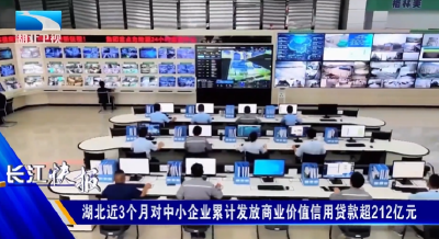 湖北近3个月对中小企业累计发放商业价值信用贷款超212亿元