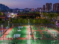 图集丨夏夜健身热 体育公园人气旺