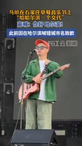 马頔在石家庄草莓音乐节上“给哈尔滨一个交代”