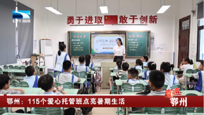 鄂州：115个爱心托管班点亮暑期生活