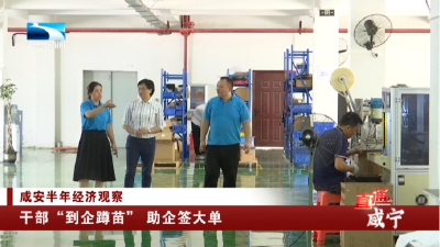 咸宁：干部“到企蹲苗” 助企签大单