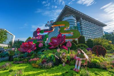 长安街新亮相的花坛，会唱歌！