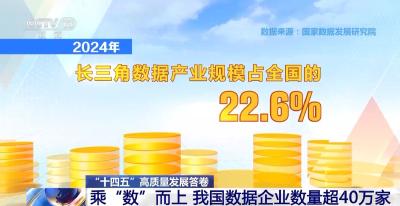 乘“数”而上 我国数据企业数超40万家