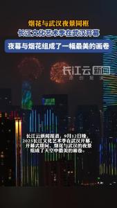 烟花与武汉夜景同框，组成了夜空中一幅最美的画卷