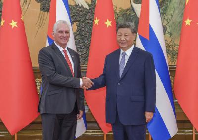 习近平会见古巴共产党中央委员会第一书记、古巴国家主席迪亚斯-卡内尔