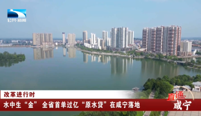 水中生“金” 全省首单过亿“原水贷”在咸宁落地