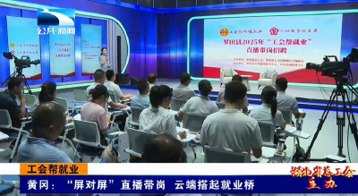 黄冈：“屏对屏”直播带岗 云端搭起就业桥