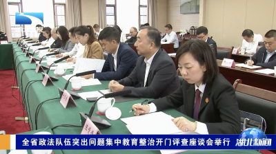 全省政法队伍突出问题集中教育整治开门评查座谈会举行