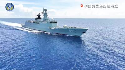 南部战区位中国黄岩岛领海领空及周边区域组织战备警巡