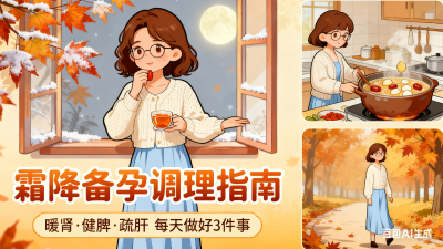 霜降备孕不瞎忙！从“冻手冻脚”到“好孕报到”，做对这些很重要！