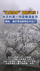 “湖北雪乡”就在武当！秋天的第一场雪撒满金顶，网友：离打雪仗的快乐不远了