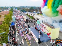 荆州全民健身跑 活力与秋色共舞