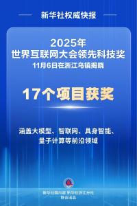 17个项目获2025年世界互联网大会领先科技奖