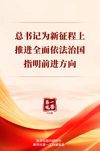 第一观察｜总书记为新征程上推进全面依法治国指明前进方向