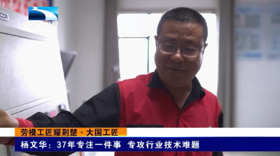 【长江新闻】劳模工匠耀荆楚·大国工匠丨杨文华：37年专注一件事 专攻行业技术难题