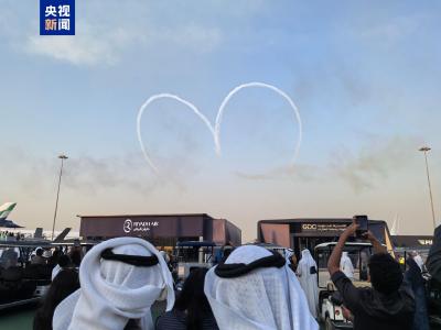 中国产教练机亮相迪拜航展飞行表演