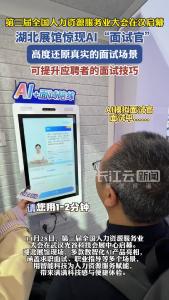 第三届全国人力资源服务业大会在汉启幕 湖北展馆惊现AI就业黑科技