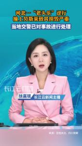 河北一“老头乐”逆行撞上劳斯莱致其损毁严重，当地交警正在处理中