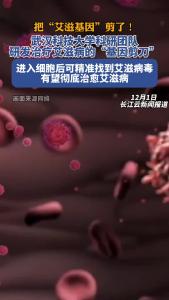 武汉高校科研团队研发治疗艾滋病的“基因剪刀”，有望彻底治愈艾滋病