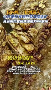 中国发现亚洲最大海底金矿