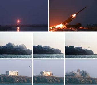 朝鲜进行远程战略巡航导弹发射训练 金正恩观摩