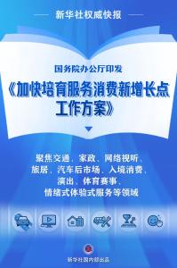 加快培育服务消费新增长点！国办印发工作方案