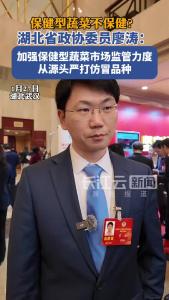 保健型蔬菜不保健？湖北省政协委员廖涛：加强保健型蔬菜市场监管力度从源头严打仿冒品种