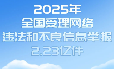 @所有人 全年2.23亿件！清朗网络，有您一份贡献