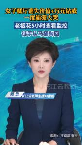 女子餐厅遗失4万元钻戒一度崩溃大哭 老板花5小时查看监控