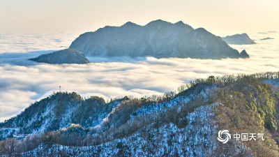 雪后初霁宛如仙境 山间云海美景“上线”