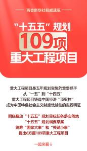 权威速览｜“十五五”规划109项重大工程项目