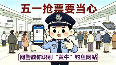 五一抢票要当心 网警教你识别“黄牛”钓鱼网站