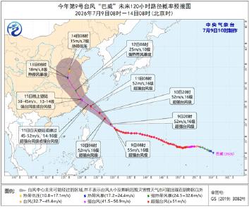 最新预测！台风“巴威”或11日晚起影响湖北，鄂东地区风雨最强