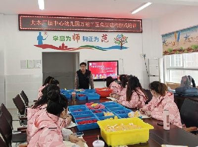 大木厂镇中心幼儿园：开展万能工匠建构游戏培训活动