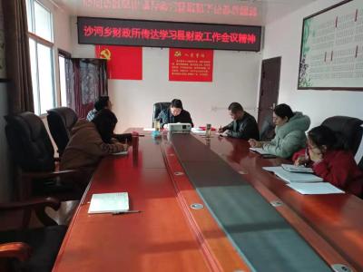 沙河乡财政所：传达学习全县财政工作会议精神
